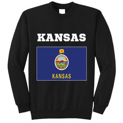 Kansas American Usa Top Travel Flag Gift Tall Sweatshirt