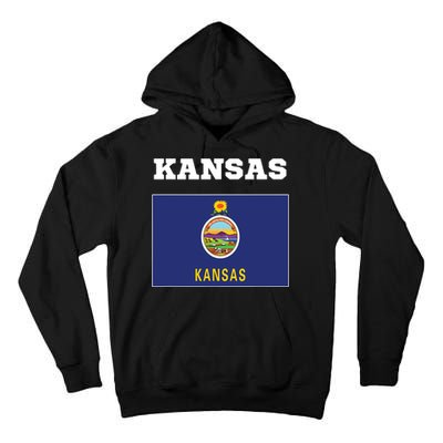 Kansas American Usa Top Travel Flag Gift Tall Hoodie