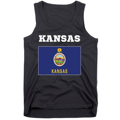 Kansas American Usa Top Travel Flag Gift Tank Top