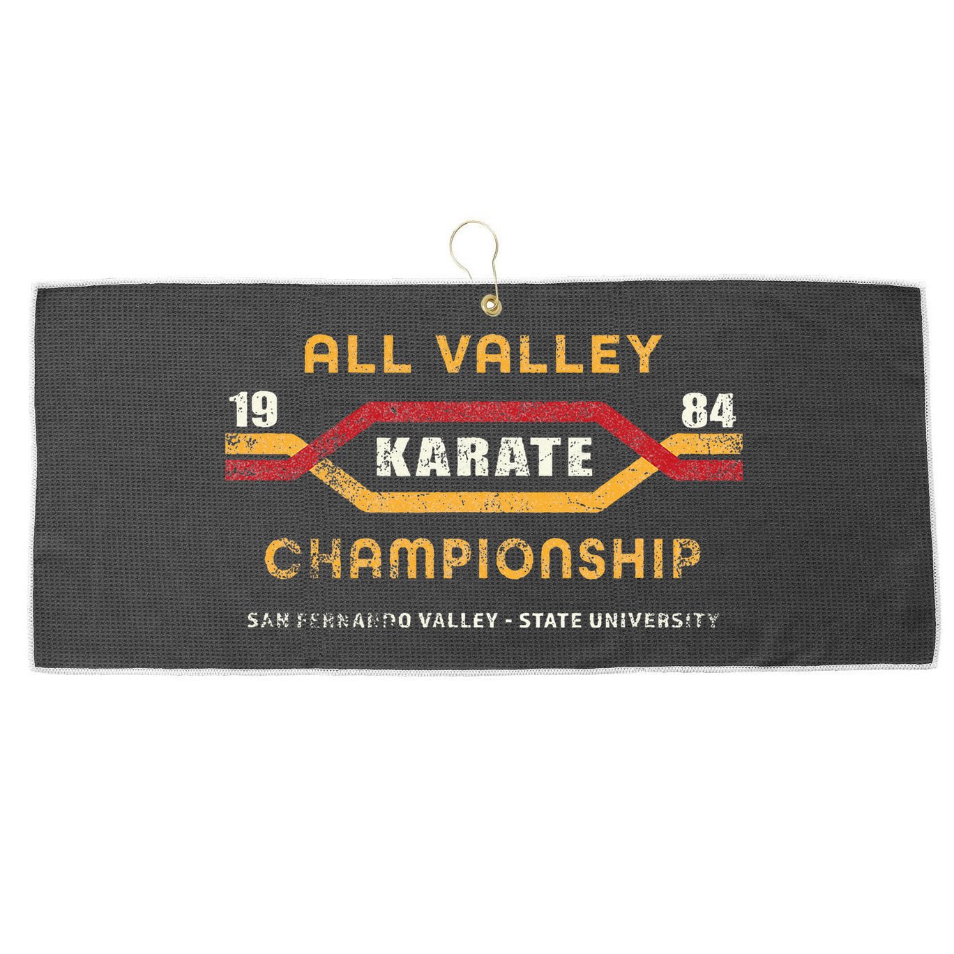 Karate All Valley 1984 Funny Large Microfiber Waffle Golf Towel