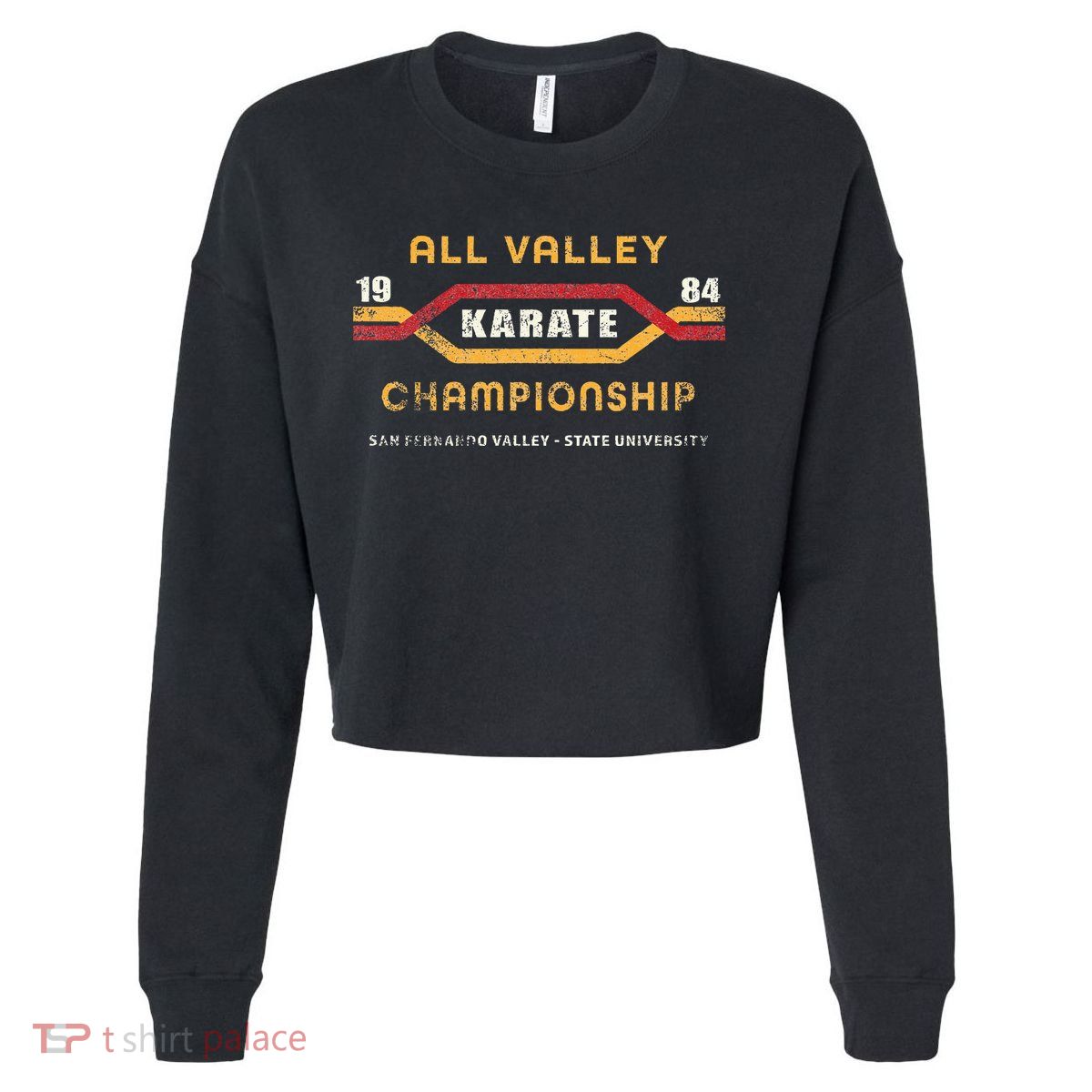 Karate All Valley 1984 Funny Cropped Pullover Crew