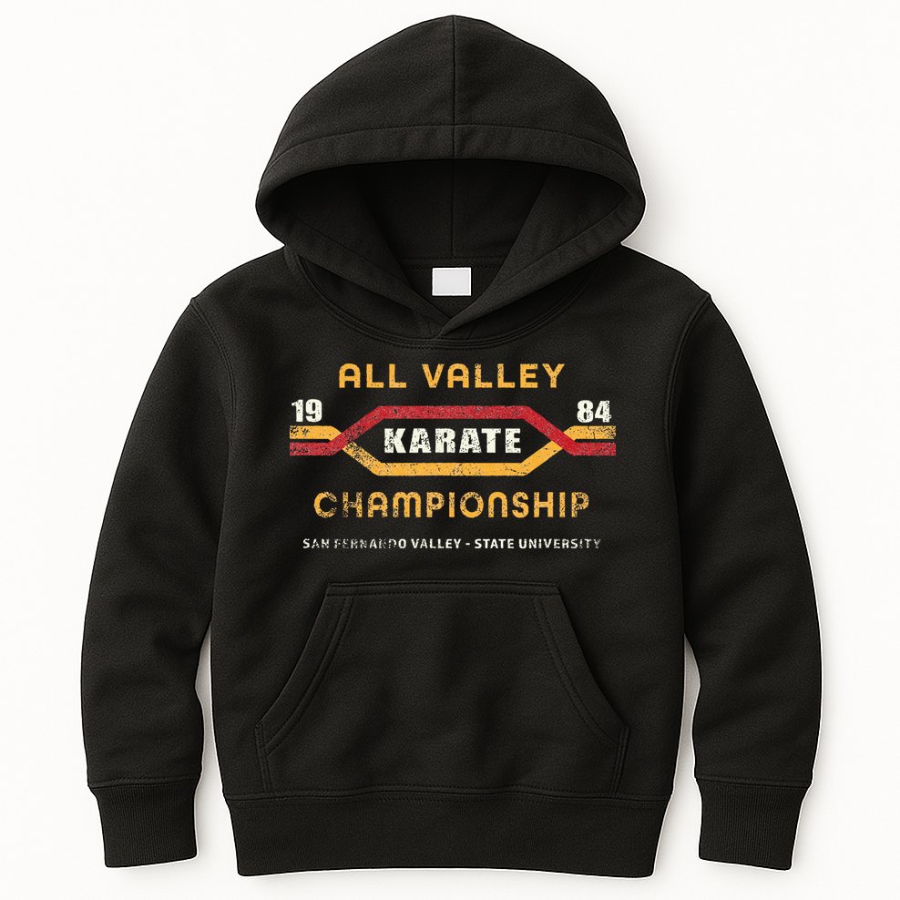 Karate All Valley 1984 Funny Kids Hoodie