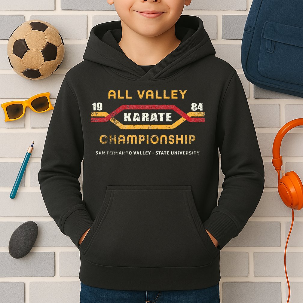 Karate All Valley 1984 Funny Kids Hoodie