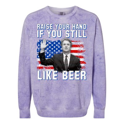 Kavanaugh Still Like Beer American Flag Colorblast Crewneck Sweatshirt