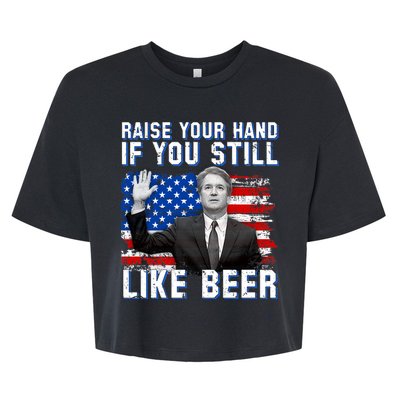 Kavanaugh Still Like Beer American Flag Bella+Canvas Jersey Crop Tee