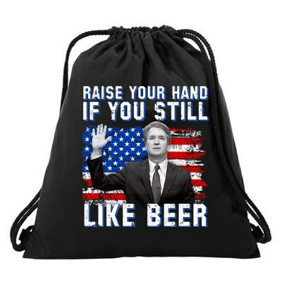 Kavanaugh Still Like Beer American Flag Drawstring Bag