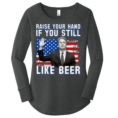 Kavanaugh Still Like Beer American Flag Women's Perfect Tri Tunic Long Sleeve Shirt