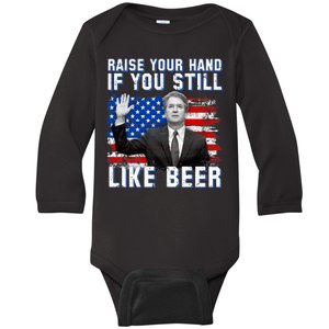 Kavanaugh Still Like Beer American Flag Baby Long Sleeve Bodysuit