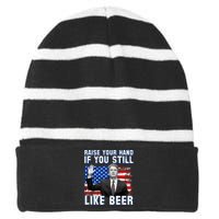 Kavanaugh Still Like Beer American Flag Striped Beanie with Solid Band