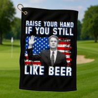 Kavanaugh Still Like Beer American Flag Golf Towel