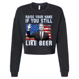 Kavanaugh Still Like Beer American Flag Cropped Pullover Crew