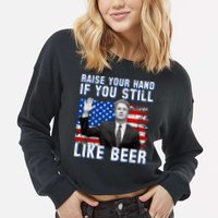 Kavanaugh Still Like Beer American Flag Cropped Pullover Crew