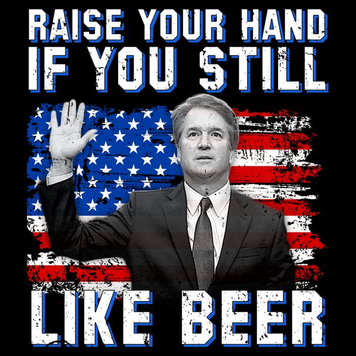 Kavanaugh Still Like Beer American Flag Cropped Pullover Crew