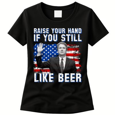 Kavanaugh Still Like Beer American Flag Womens T-Shirt