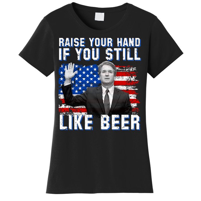 Kavanaugh Still Like Beer American Flag Women's T-Shirt