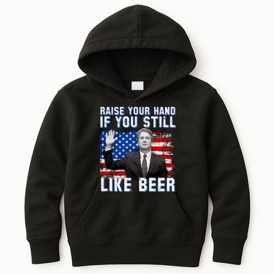 Kavanaugh Still Like Beer American Flag Kids Hoodie