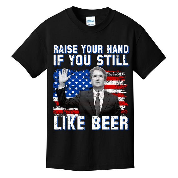 Kavanaugh Still Like Beer American Flag Kids T-Shirt