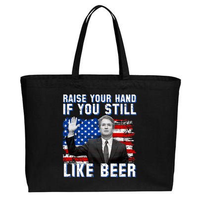 Kavanaugh Still Like Beer American Flag Cotton Canvas Jumbo Tote