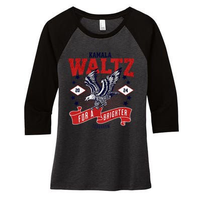 Kamala And Walz For A Brighter Tomorrow 2024 Boho Women's Tri-Blend 3/4-Sleeve Raglan Shirt