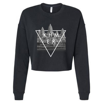 Khmer Angkor Wat Cambodian Cropped Pullover Crew