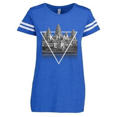 Khmer Angkor Wat Cambodian Enza Ladies Jersey Football T-Shirt