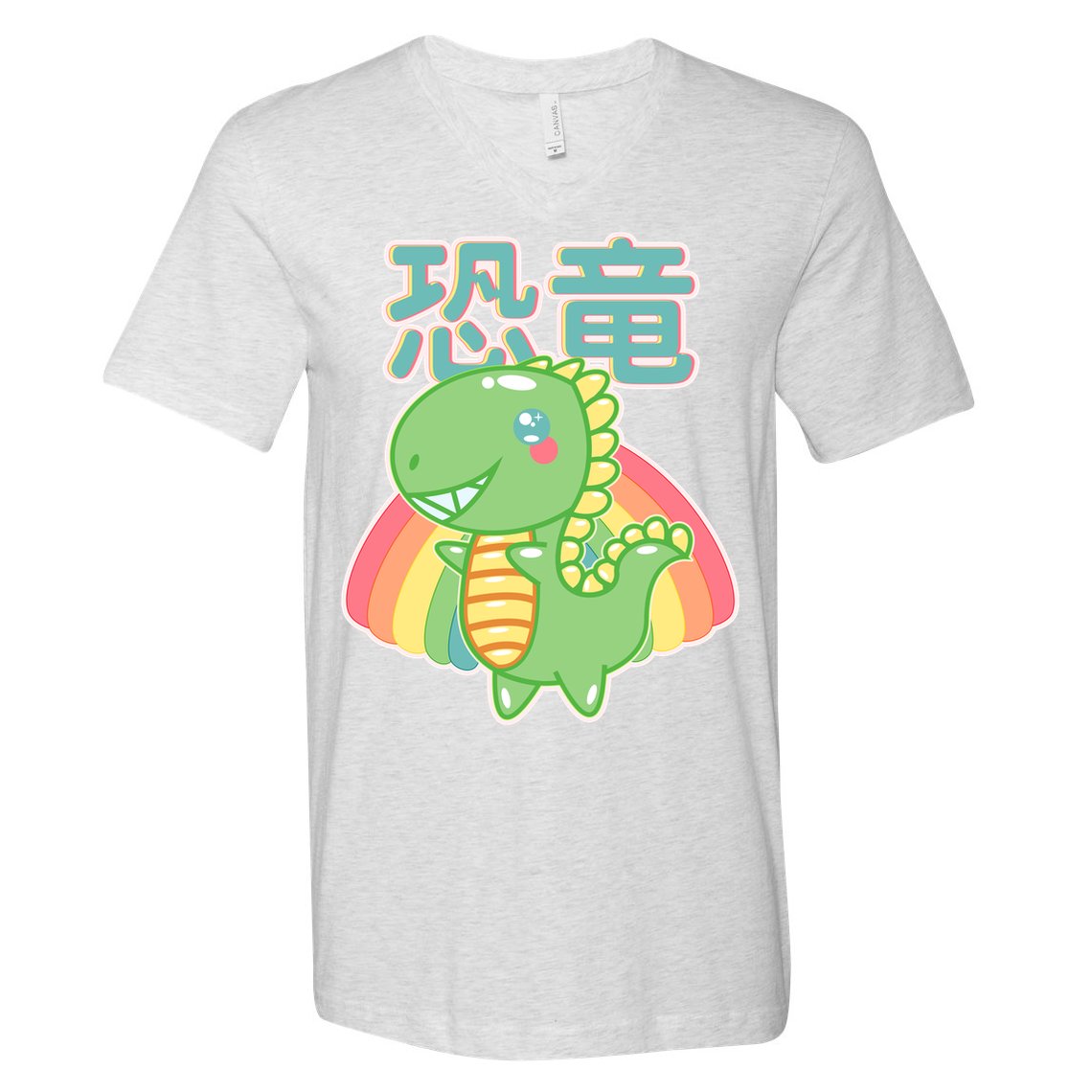 Kawaii Cute Dinosaur V-Neck T-Shirt