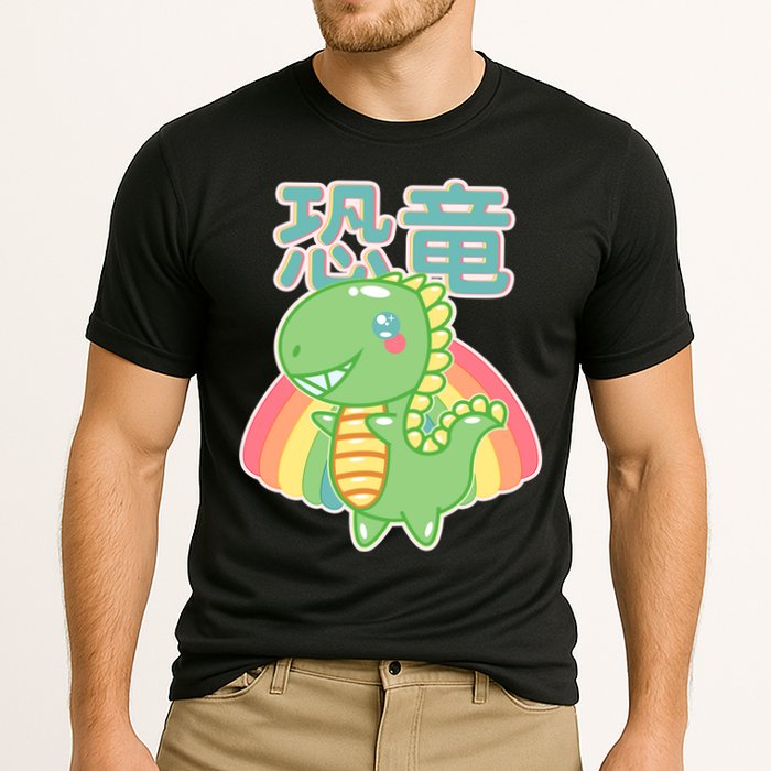 Kawaii Cute Dinosaur Cooling Performance Crew T-Shirt