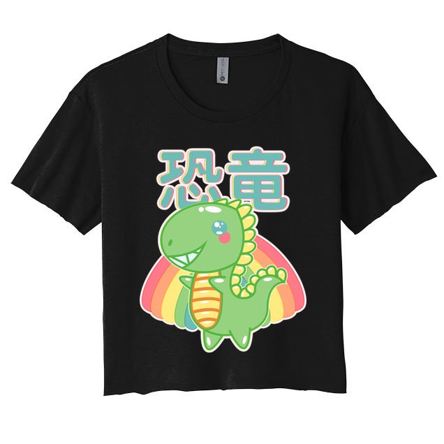 Kawaii Cute Dinosaur Women's Crop Top Tee