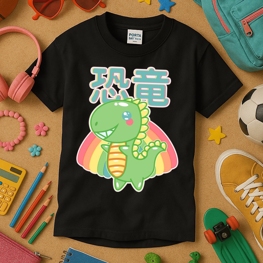 Kawaii Cute Dinosaur Kids T-Shirt