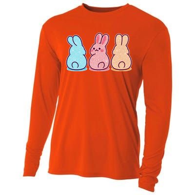 Kawaii Cute Easter Bunny Rabbits Cooling Performance Long Sleeve Crew