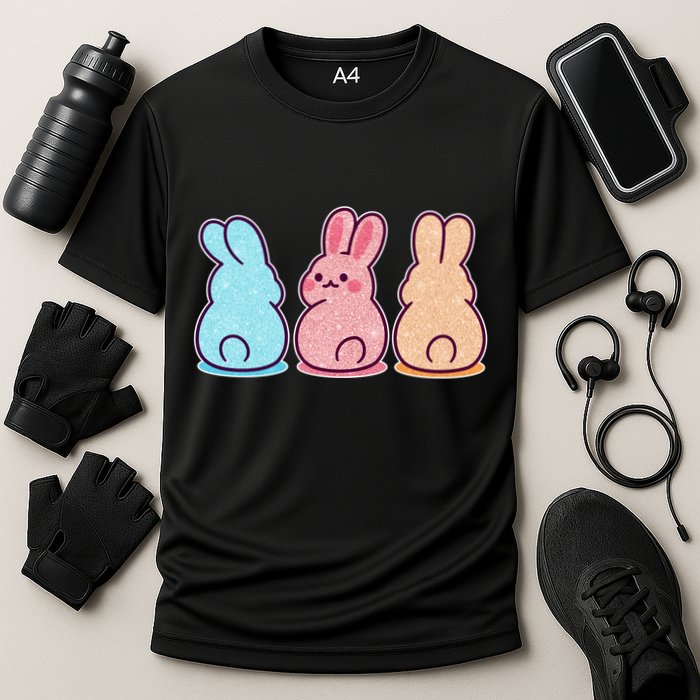 Kawaii Cute Easter Bunny Rabbits Cooling Performance Crew T-Shirt