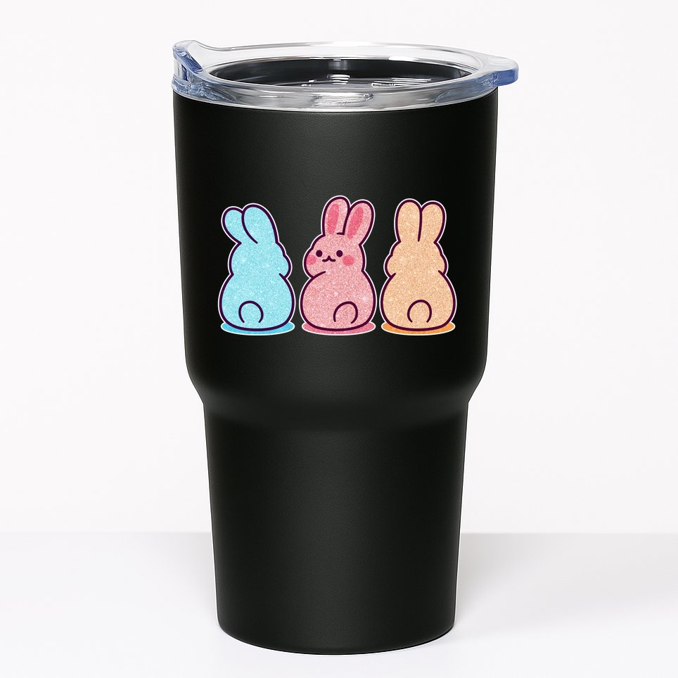 Kawaii Cute Easter Bunny Rabbits Tumbler