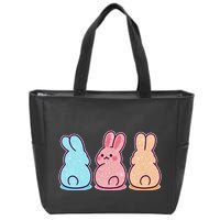Kawaii Cute Easter Bunny Rabbits Zip Tote Bag