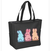 Kawaii Cute Easter Bunny Rabbits Zip Tote Bag