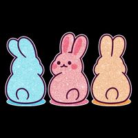 Kawaii Cute Easter Bunny Rabbits Zip Tote Bag