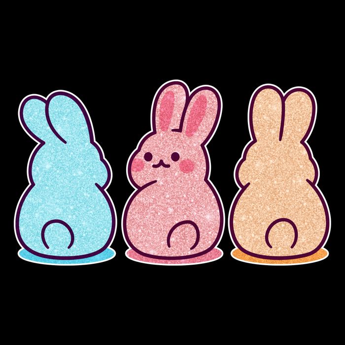 Kawaii Cute Easter Bunny Rabbits Zip Tote Bag
