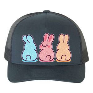 Kawaii Cute Easter Bunny Rabbits Yupoong Adult 5-Panel Trucker Hat