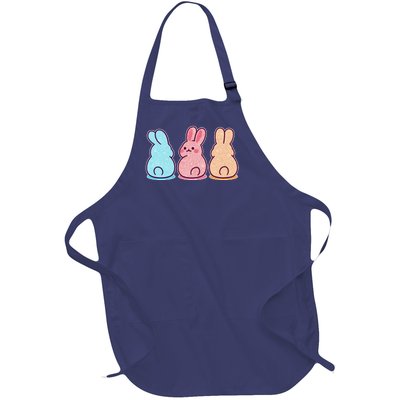 Kawaii Cute Easter Bunny Rabbits Full-Length Apron With Pockets