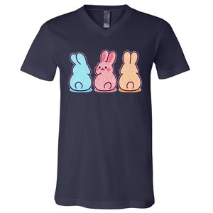 Kawaii Cute Easter Bunny Rabbits V-Neck T-Shirt