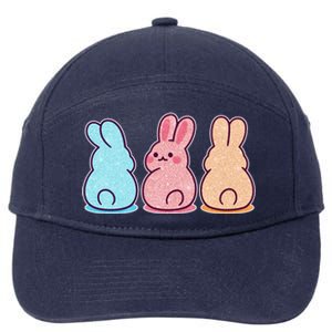 Kawaii Cute Easter Bunny Rabbits 7-Panel Snapback Hat