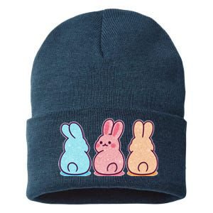 Kawaii Cute Easter Bunny Rabbits Sustainable Knit Beanie