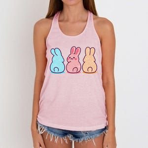 Kawaii Cute Easter Bunny Rabbits Women's Knotted Racerback Tank