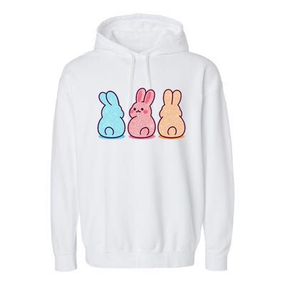 Kawaii Cute Easter Bunny Rabbits Garment-Dyed Fleece Hoodie