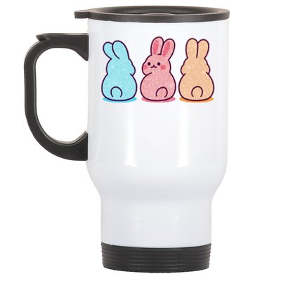 Kawaii Cute Easter Bunny Rabbits Stainless Steel Travel Mug