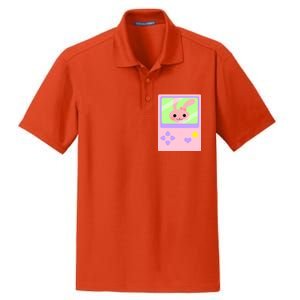 Kawaii Gamer Bunny Rabbit Dry Zone Grid Polo