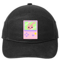 Kawaii Gamer Bunny Rabbit 7-Panel Snapback Hat