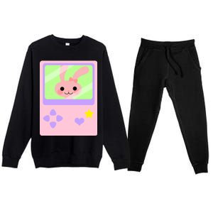 Kawaii Gamer Bunny Rabbit Premium Crewneck Sweatsuit Set