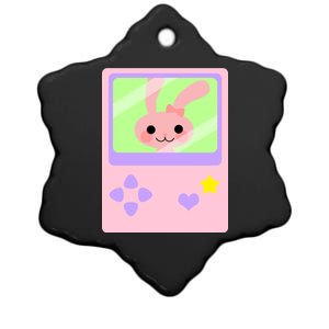 Kawaii Gamer Bunny Rabbit Ceramic Star Ornament