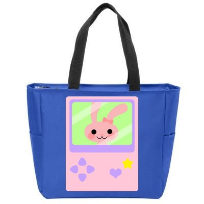 Kawaii Gamer Bunny Rabbit Zip Tote Bag