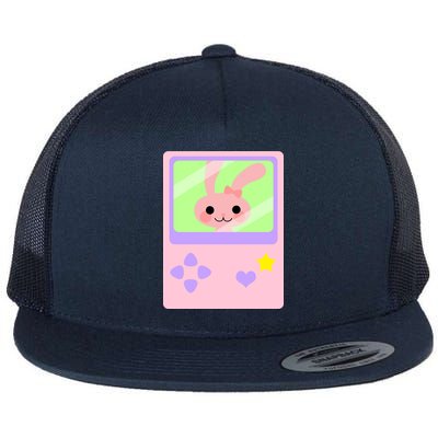 Kawaii Gamer Bunny Rabbit Flat Bill Trucker Hat